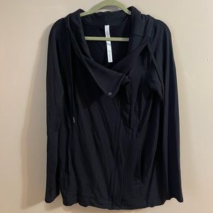 Size 12 black long sleeve Lululemon zip up athletic sweatshirt